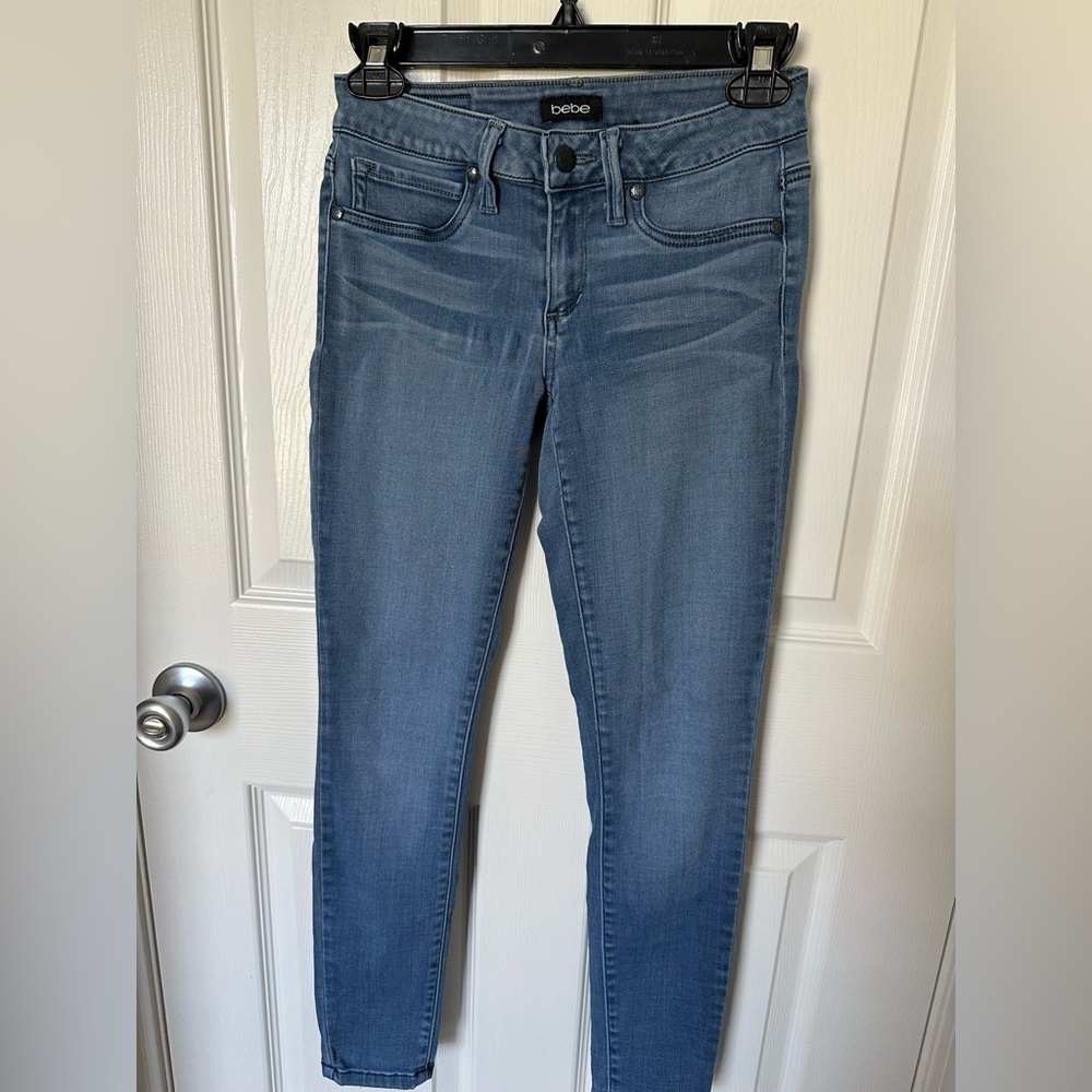 Bebe Blue Skinny Jeans Versatile Style
